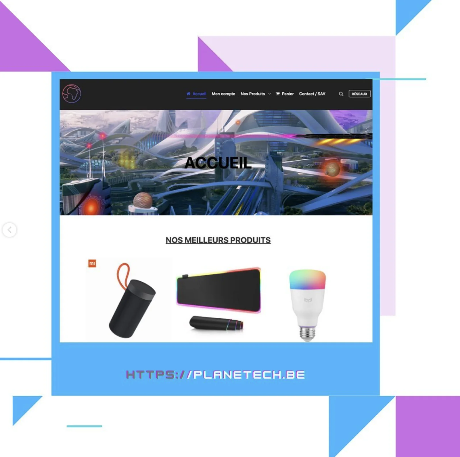 Archive du site e-commerce Planet Tech